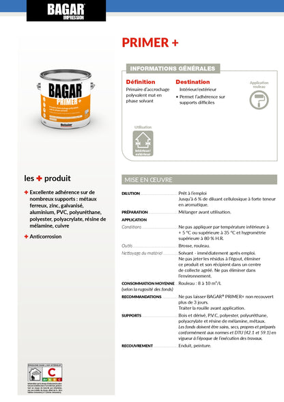 Bagar Primer+ Tous Support 2,5L