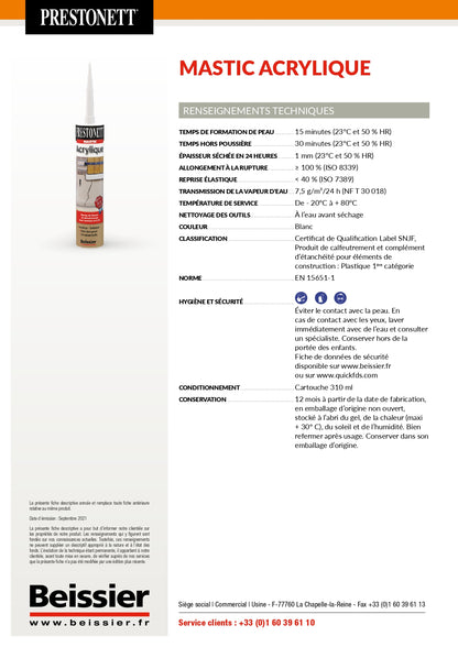 Mastic Acrylique Prestonett 310ML