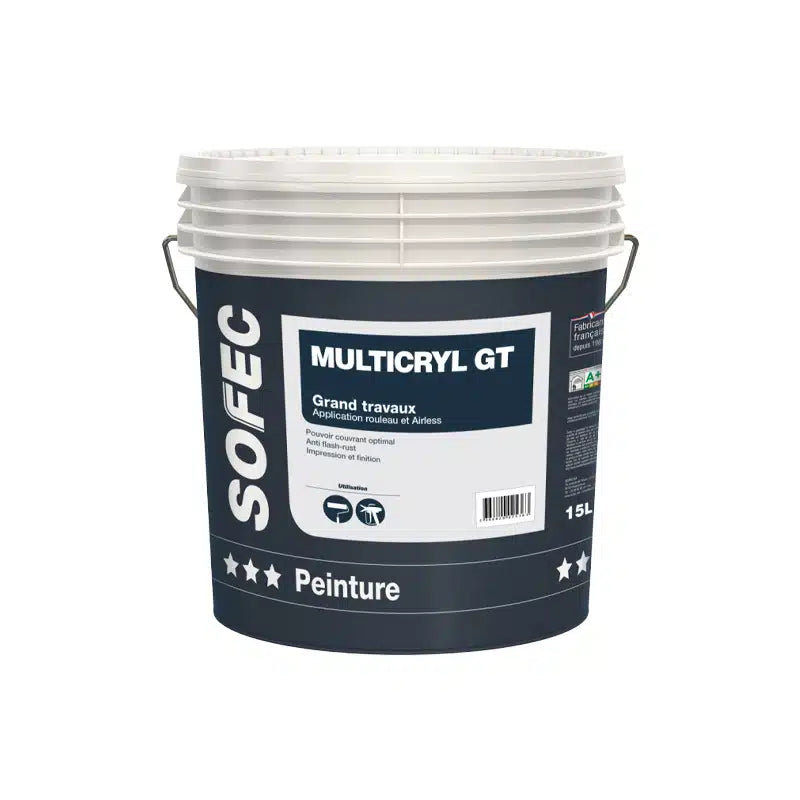 MULTICRYL GT 15L Blanc / 2 en 1 : Impression & Finition
